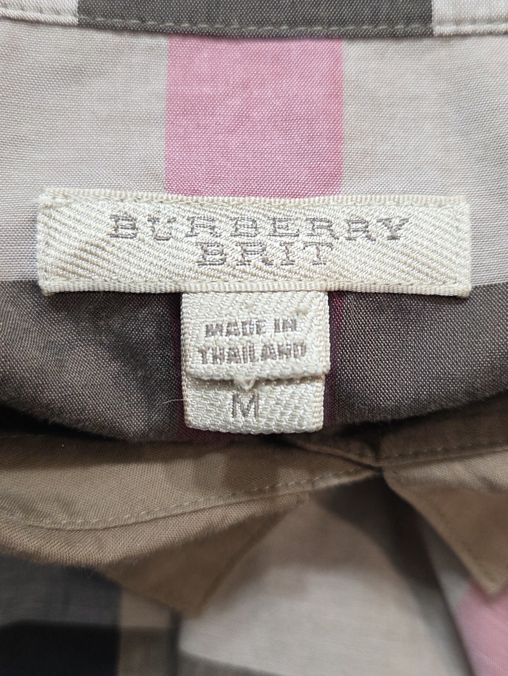 Burberry Brit Cotton Check Women's Button-Up Shirt Size Medium - Picture 7 of 13